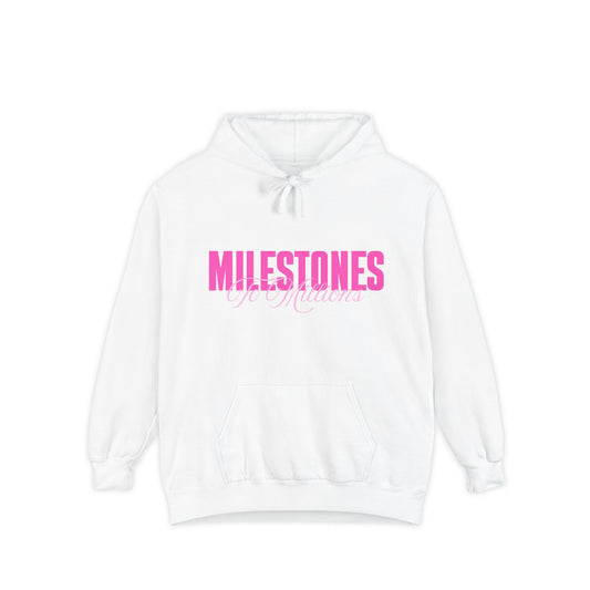 Milestones Garment-Dyed Hoodie | Unisex Pullover, Cozy Sweatshirt, Birthday Gift, Casual Wear, Celebration, Unique Gift Idea